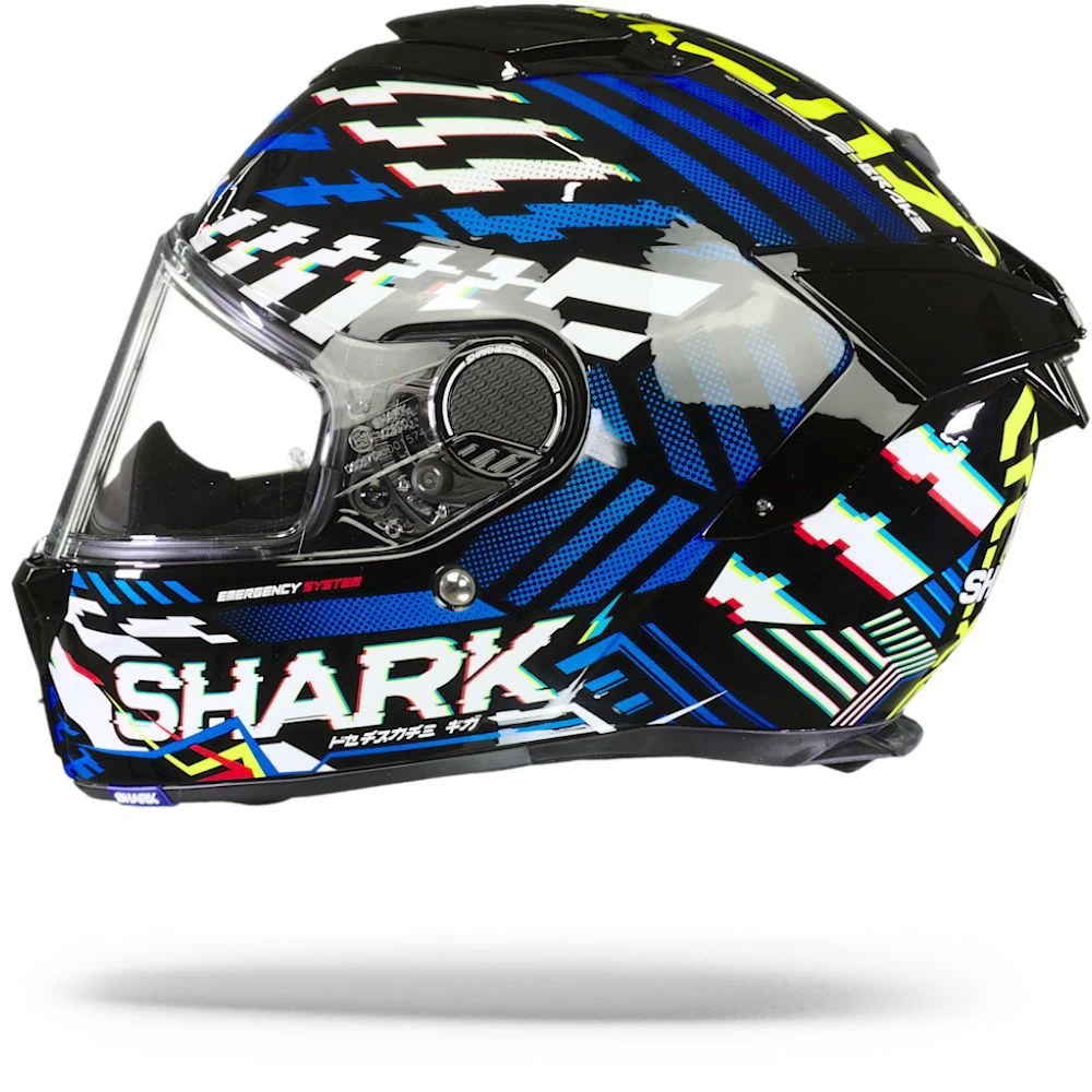 Shark Spartan GT Bcl. Micr. E-Brake Zwart Geel Blauw KYB Integraalhelm Shark Spartan GT Bcl. Micr. E-Brake Zwart Geel Blauw KYB Integraalhelm -Shark Winkel Shark spartan gt bcl micr e brake black yellow blue.11