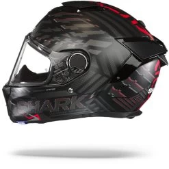 Shark Spartan GT Bcl. Micr. E-Brake Mat Mat Zwart Rood Antraciet KRA Integraalhelm