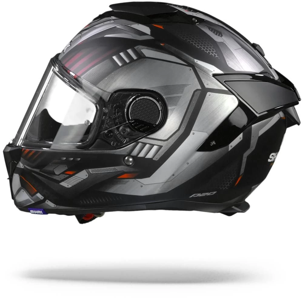 Shark Spartan GT Replican Mat KUS Zwart Chrome Zilver Integraalhelm Shark Spartan GT Replican Mat KUS Zwart Chrome Zilver Integraalhelm -Shark Winkel SharkSpartanGTReplikanKUS.11