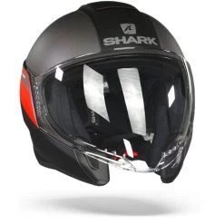 Shark Citycruiser Karonn Mat Zwart Antraciet Rood KAR Jethelm -Shark Winkel shark citycruiser karonn mat black anthracite red kar.35
