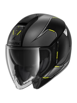 Shark Citycruiser Krestone Mat Black Anthracite Yellow KAY Jet Helmet