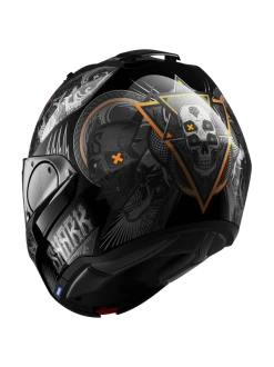 Shark Evo ES K-Rozen Zwart Antraciet Oranje KAO Systeemhelm