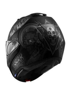 Shark Evo ES K-Rozen Mat Zwart Antraciet Antraciet KAA Systeemhelm