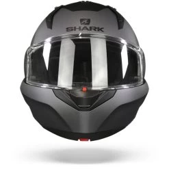 Shark Evo ES Kedje Mat Zwart Antraciet Zwart KAK Systeemhelm -Shark Winkel shark evo es kedje mat black anthracite black kak.01