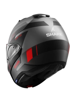 Shark Evo ES Kryd Mat Antraciet Zwart Rood AKR Systeemhelm -Shark Winkel shark evo es kryd mat anthracite black red akr 2