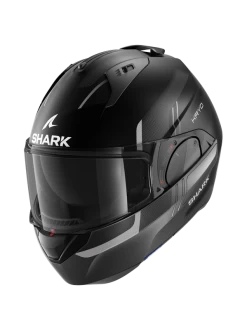 Shark Evo ES Kryd Mat Zwart Antraciet Zilver KAS Systeemhelm -Shark Winkel shark evo es kryd mat black anthracite silver kas 1