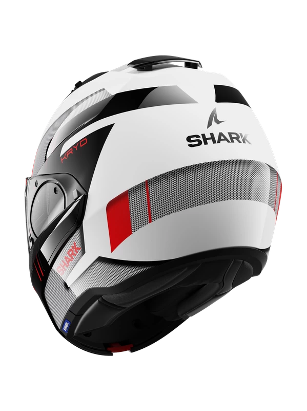 Shark Evo ES Kryd Wit Zwart Rood WKR Systeemhelm Shark Evo ES Kryd Wit Zwart Rood WKR Systeemhelm -Shark Winkel shark evo es kryd white black red wkr 2