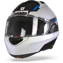 Shark Evo GT Sean Zwart Zilver Blauw KSB Systeemhelm -Shark Winkel shark evo gt sean black silver blue ksb frontpage