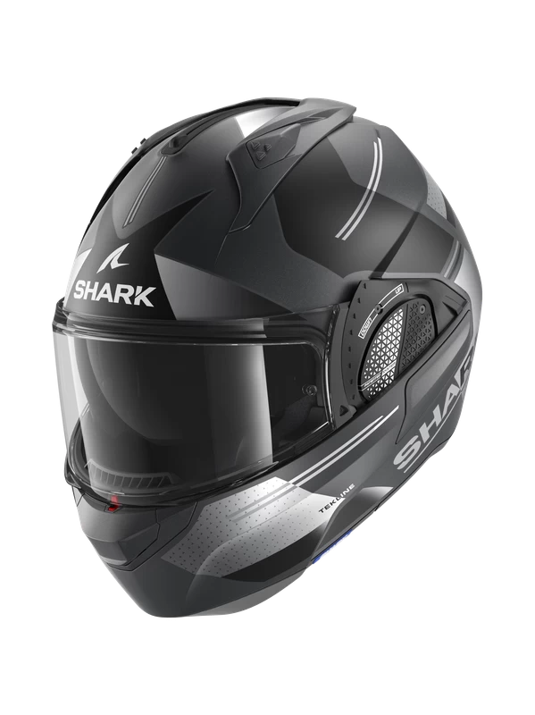 Shark Evo GT Tekline Mat Antraciet Chrom Zilver AUS Systeemhelm Shark Evo GT Tekline Mat Antraciet Chrom Zilver AUS Systeemhelm -Shark Winkel shark evo gt tekline mat anthracite chrom silver aus 1