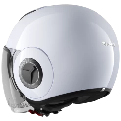 Shark Nano Blank Wit Zilver Glanzend W01 Jethelm -Shark Winkel shark shark nano blank white silver glossy w01 2