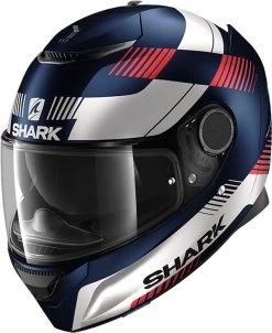 Shark Spartan 1.2 Strad Mat Blauw Wit Rood BWR -Shark Winkel shark spartan 1 2 strad mat blue white red full face helmet