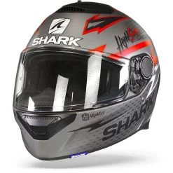 Shark Spartan 1.2 Adrian Parassol Mat Antraciet Anthracite Rood AAR Integraalhelm