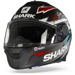 Shark Spartan 1.2 Adrian Parassol Mat Zwart Zilver Rood Integraalhelm