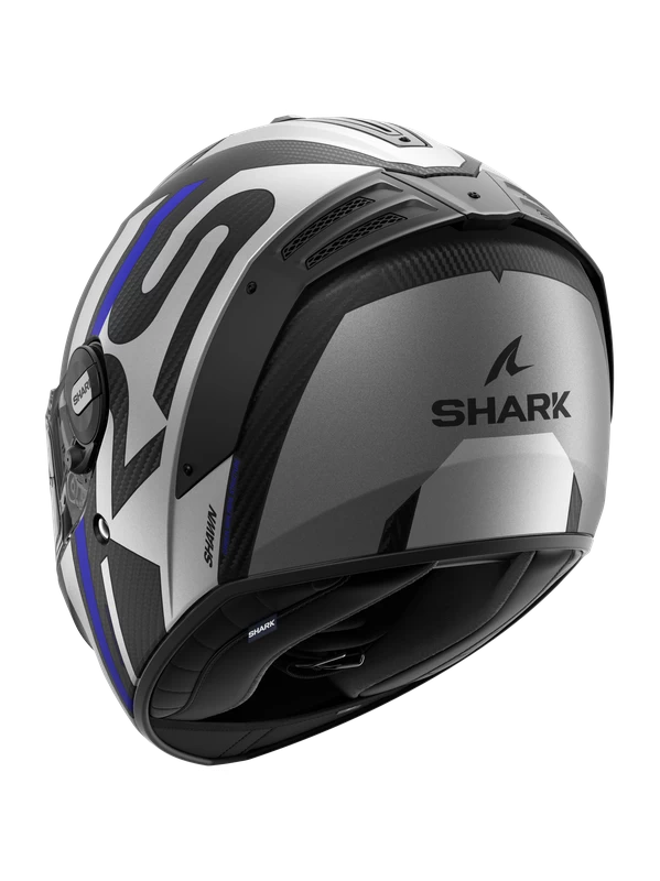 Shark Spartan RS Carbon Shawn Mat Carbon Blauw Zilver DBS Integraalhelm Shark Spartan RS Carbon Shawn Mat Carbon Blauw Zilver DBS Integraalhelm -Shark Winkel shark spartan rs carbon shawn mat carbon blue silver dbs 2