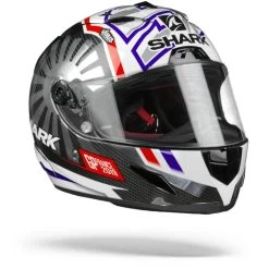 Shark Race-R Pro Carbon Zarco GP France 2019 Carbon Chrome Rood DUR Integraalhelm