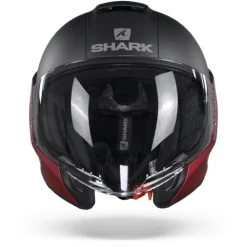 Shark Citycruiser RAR Dual Blank Mat Rood Antraciet Rood Jethelm -Shark Winkel sharkcitycruiserdualblankmatrar.01