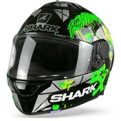 Shark Spartan 1.2 Lorenzo Catalunya GP Zwart Groen Glitter KGX Integraalhelm -Shark Winkel sharkspartanlorenzogatalunyagpkgx frontpage