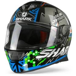 Shark Skwal 2 Noxxys Zwart Blauw Zilver KBS Integraalhelm -Shark Winkel skywall 2 2 noxxys kbg black blue green frontpage