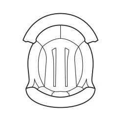 Shark Spartan Fabric Cap Lining IN5050PBLUXS